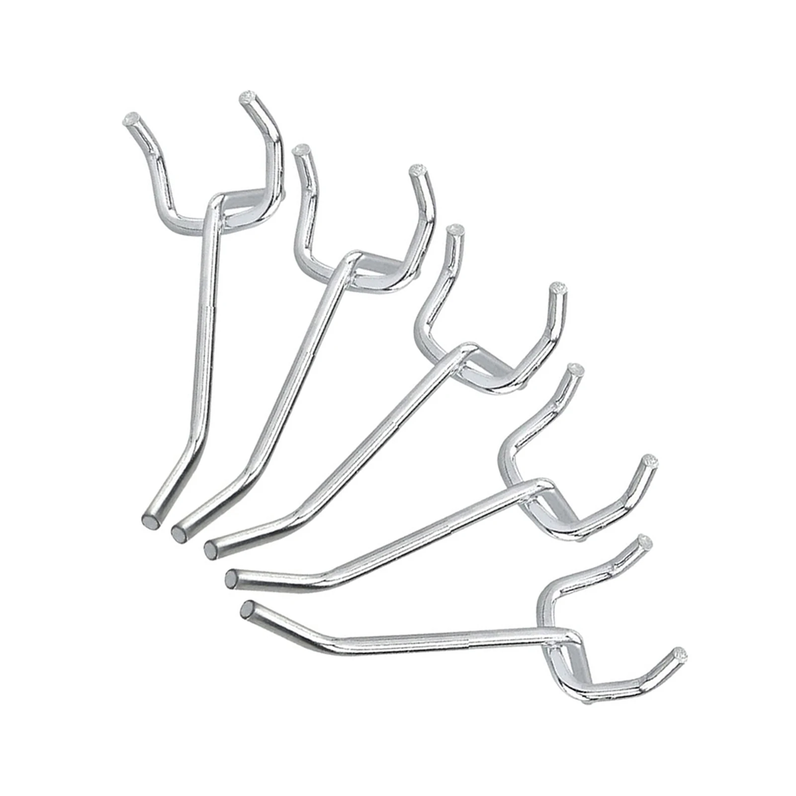 

50PCS Stainless Steel Pegboard Three-legged Hooks Universal Fit Hole Board Hook For Storage And Organizing A Wide Range Of Tool