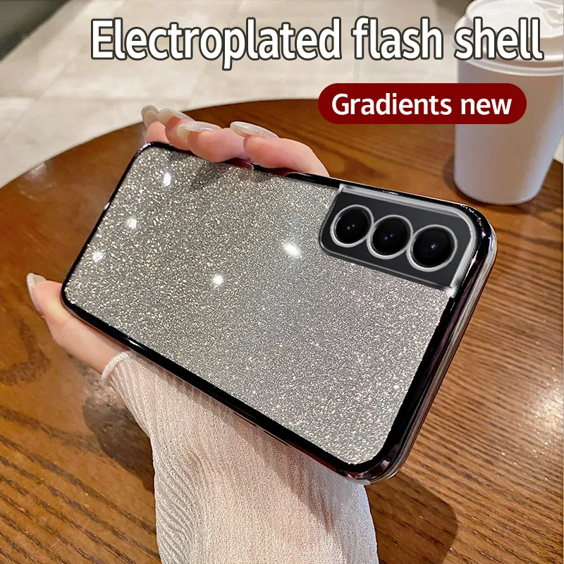 Чехол для Samsung Galaxy S21 FE чехол SM-G990B блестящий Блестящий силиконовый объектива