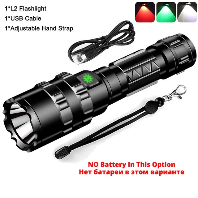 

TRLIFE охотничий фонарь L2 красный/зеленый/белый 8000лм