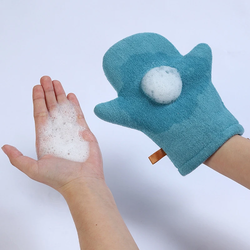 

Творческие Детские банные перчатки, детское банное полотенце с мультяшным пингвином, мыльные перчатки, губка для чистки тела, аксессуары для ванной, мягкие перчатки
