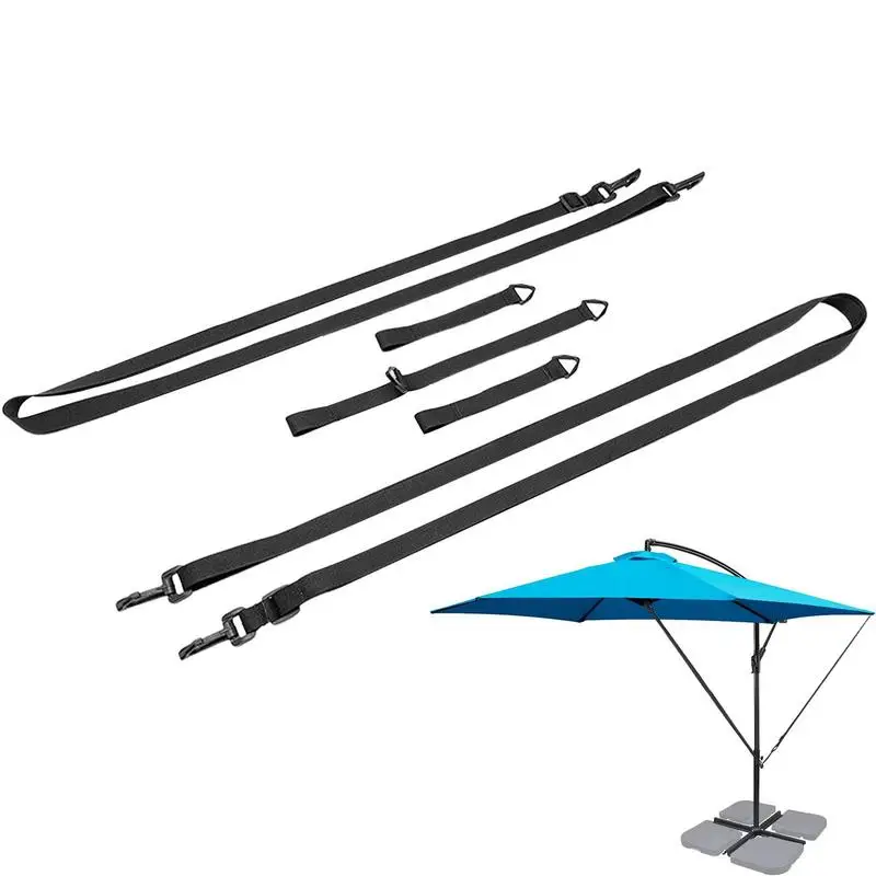 

Umbrella Wind Stabilizer Straps Polyester Wind Protection For Large Cantilever Parasols Windproof Fixed Strap Weatherproof Adjus