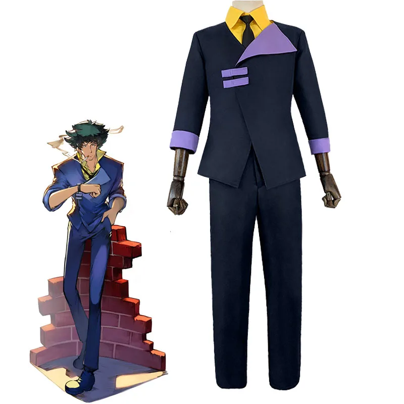 

Cowboy Bebop Costume Spike Spiegel Cosplay Uniform Suits Spike COS Unisex Full Outfit Halloween Performance Clothing