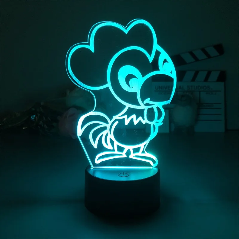 

Chinese Zodiac Chicken 3D Lamp Night Light Alarm Clock Base Light Projector Color with Remtoe Directly Supply Table Delivery