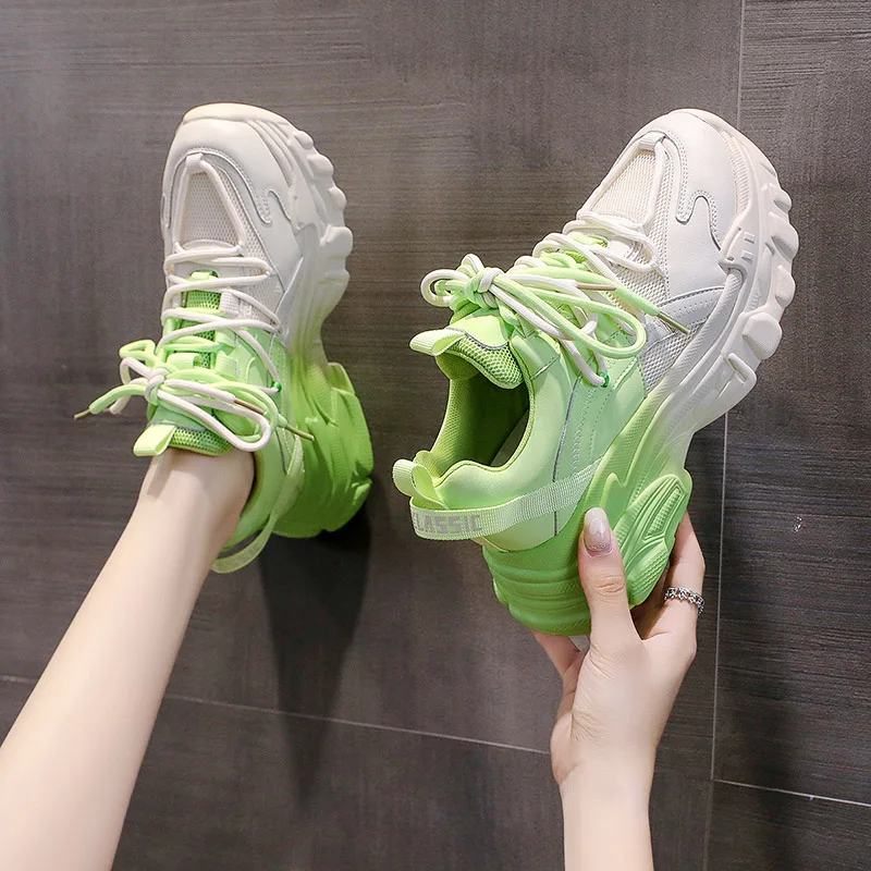 Мужские и женские спортивные туфли темно-синие кроссовки на толстой подошве из