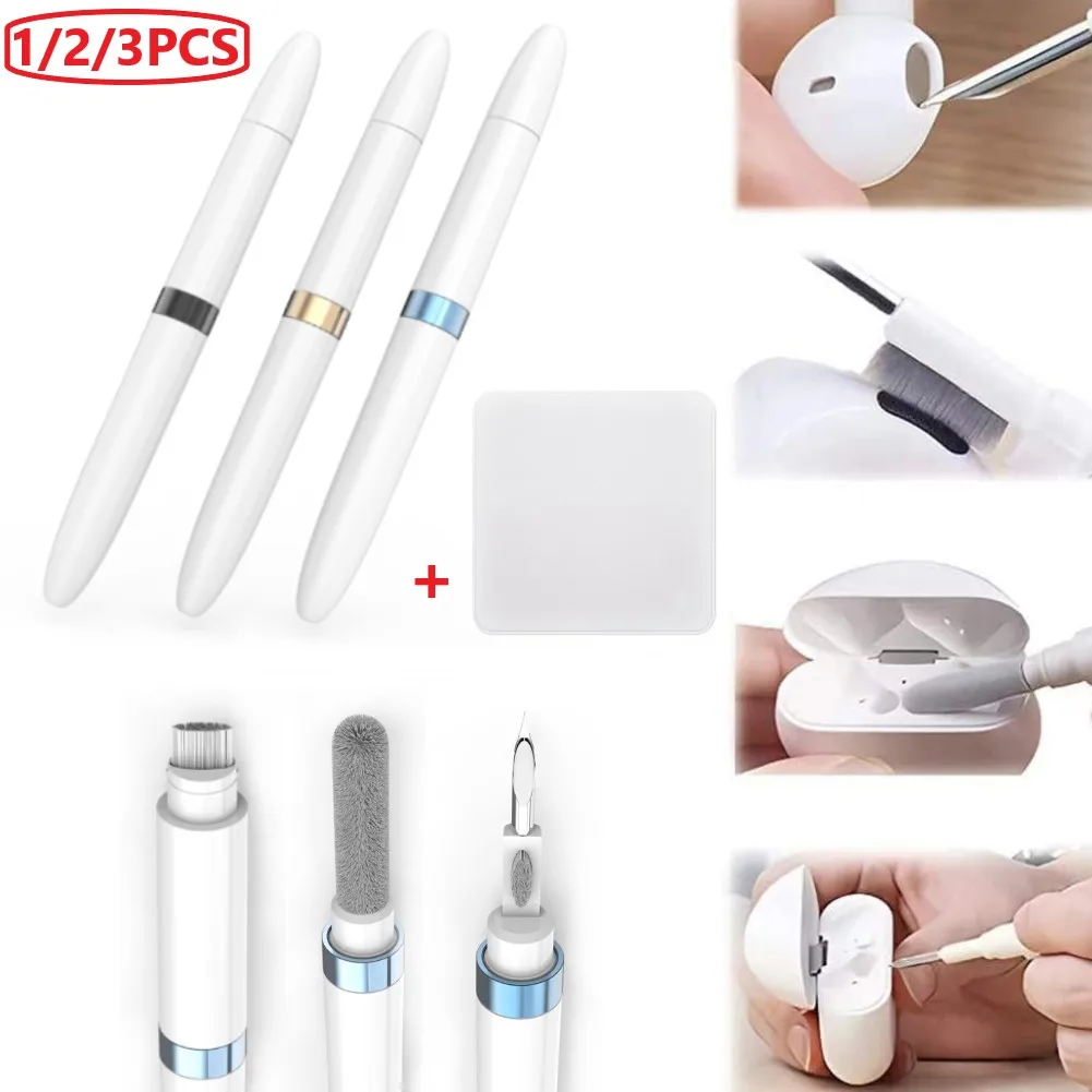 

1/2/3pcs Earbuds Cleaning Pen Brush Earphones Case Cleaning Tools Keyboard Cleaning Brush for Airpods Samsung Xiaomi with Cloth
