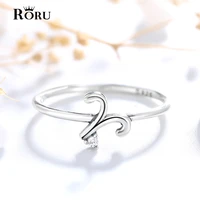 real 925 sterling silver vintage twelve constellation aries small rings for woman zirconia for women girls gift 2021 trendy