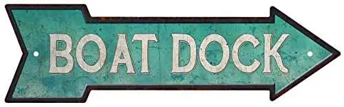 

Старинная металлическая табличка для пляжного дома, 16x45 см