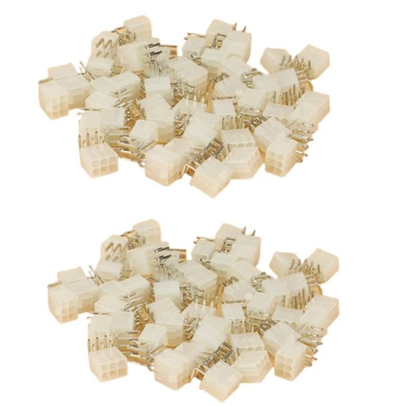 

200Pcs 4.2MM 6 Pin Header Male Pin For Graphics Card GPU PCI-E Pcie Power Connector Right Angle Through Hole Video Card