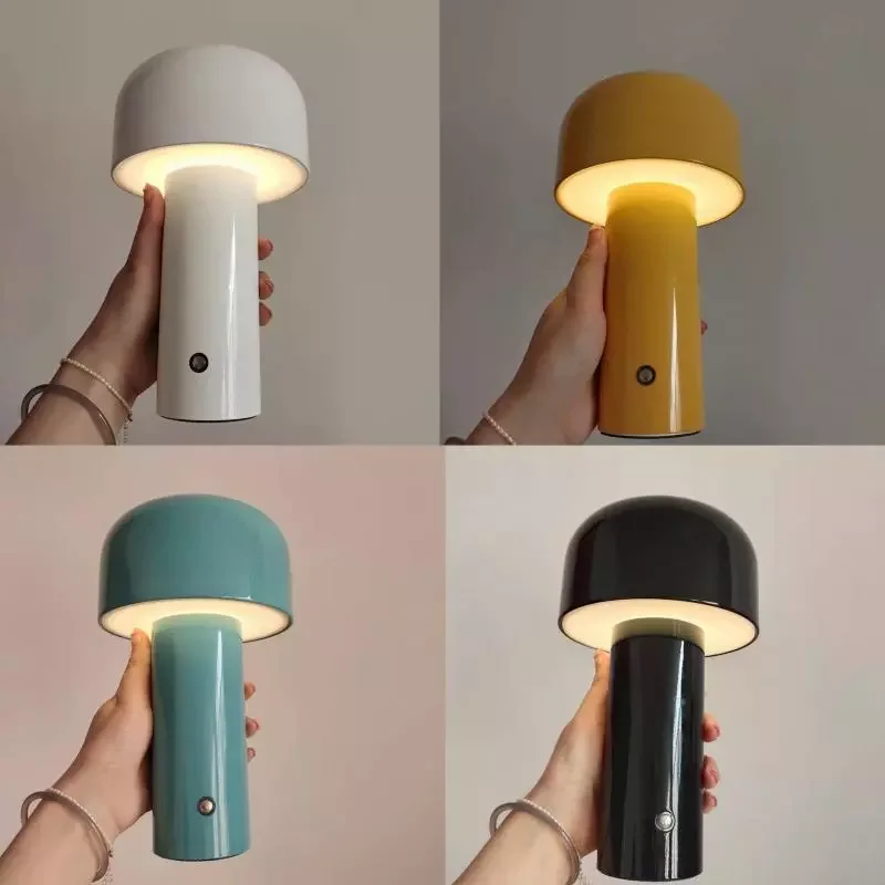 

Modern Creative Cordless Bar Table Lamp USB Rechargeable Desk Lamp Portable LED Night Light Metal Restaurants Cafe Bedside Light