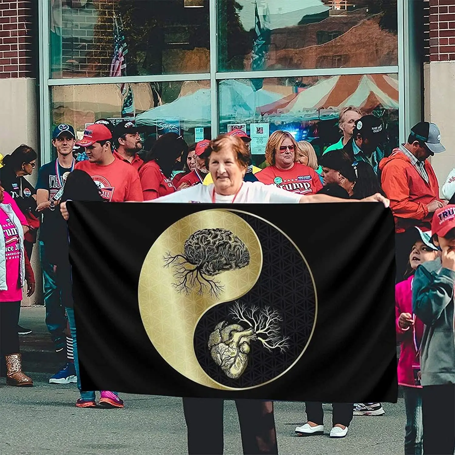 

Декор для дома и сада «Дерево жизни Инь Ян», флаг 3 'X 5'