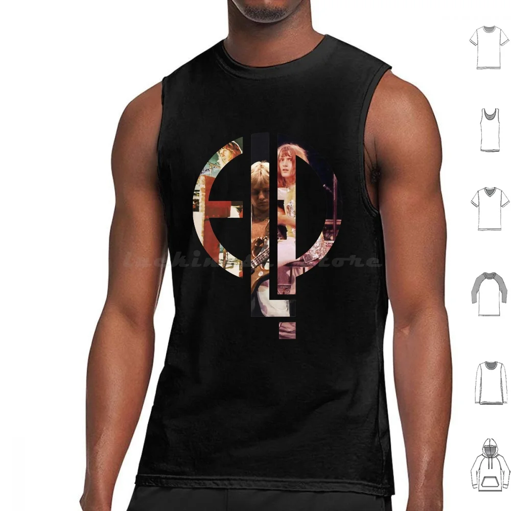 

Emerson , Lake & Palmer Tribute Tank Tops Print Cotton Keith Emerson Greg Lake Carl Parlmer Emerson Lake Palmer