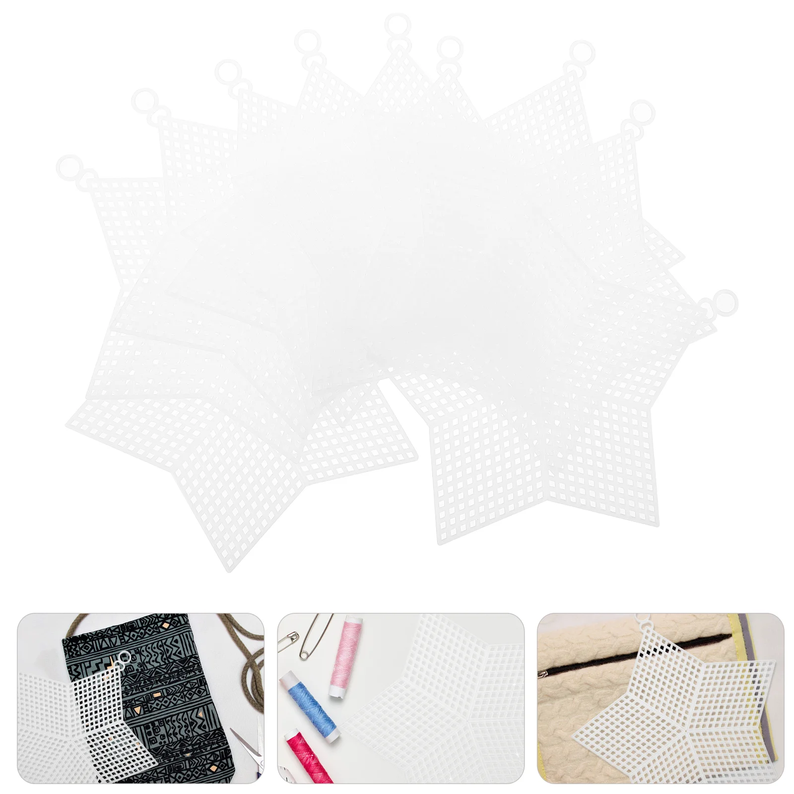 

10 Pcs Plastic Mesh Sheet Plastic Mesh Canvas Sheet Star Mesh Canvas Sheets Canvas Roll Plastic Needlepoint Canvas Mesh Netting