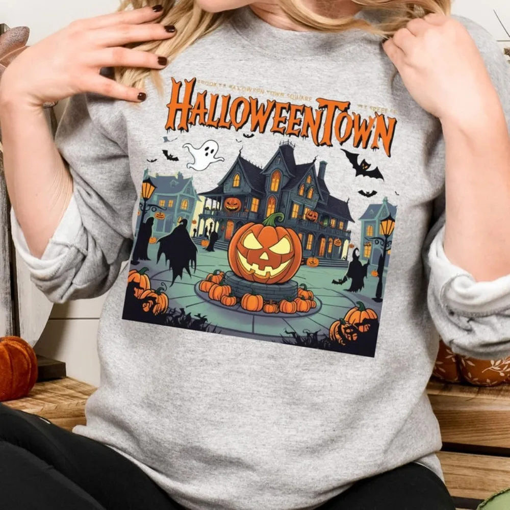 Хэллоуин Город Est 1998 страшный призрак тыквы всех святых Университетский Свитер