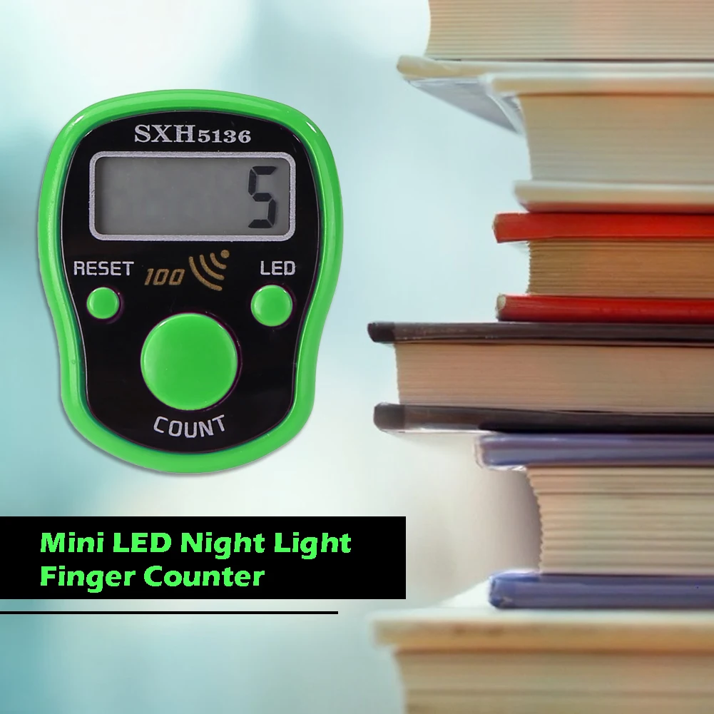 

Mini LED Finger Counter LCD Electronic Digital Tally Counter Equipped with AG3 Button Battery for Sewing Knitting