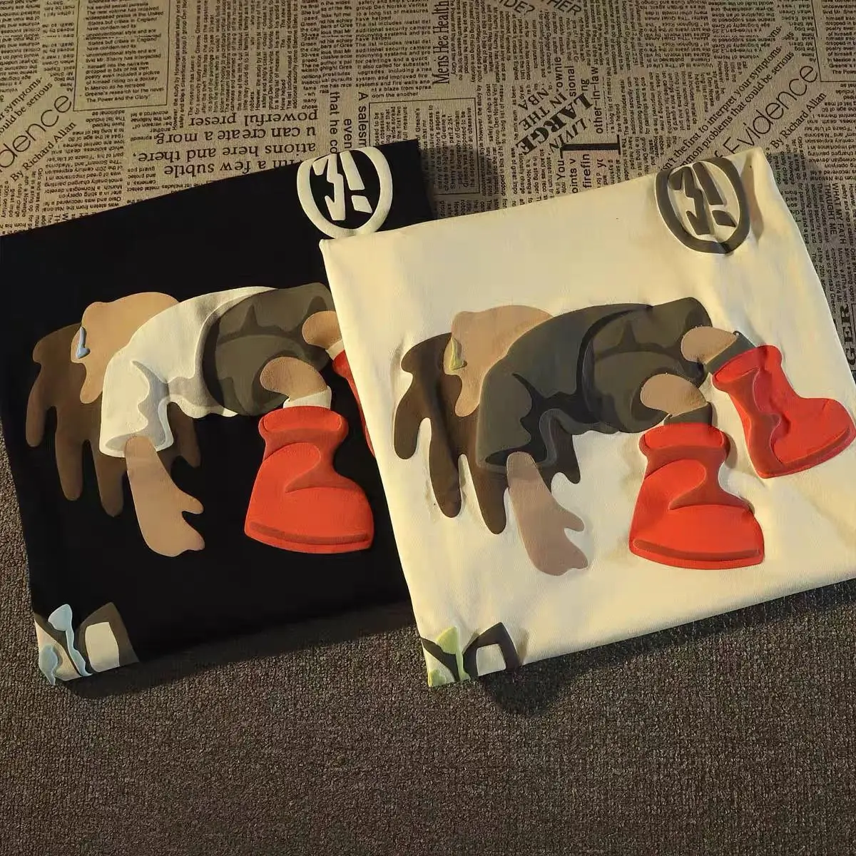 Модная американская мужская футболка с милым мультяшным принтом Y2K лето 2021