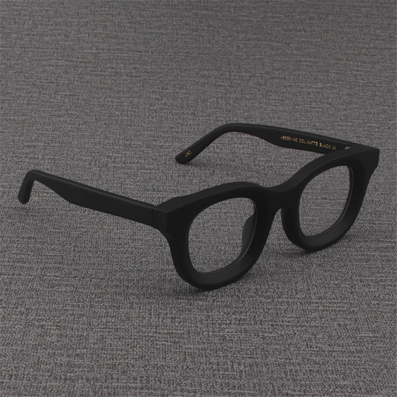 Zerosun Acetate Reading Glasses Men Thick Black Eyeglasses Frame Male Women Spectacles for Prescription Steampunk Vintage