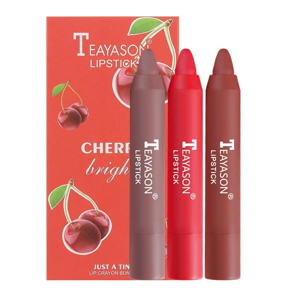 

Matte Red Crayon Lipsticks Set Nude Waterproof Long Lasting Sexy Velvet Tint Pen Non-stick Cup Makeup Cosmetic Lip Gloss