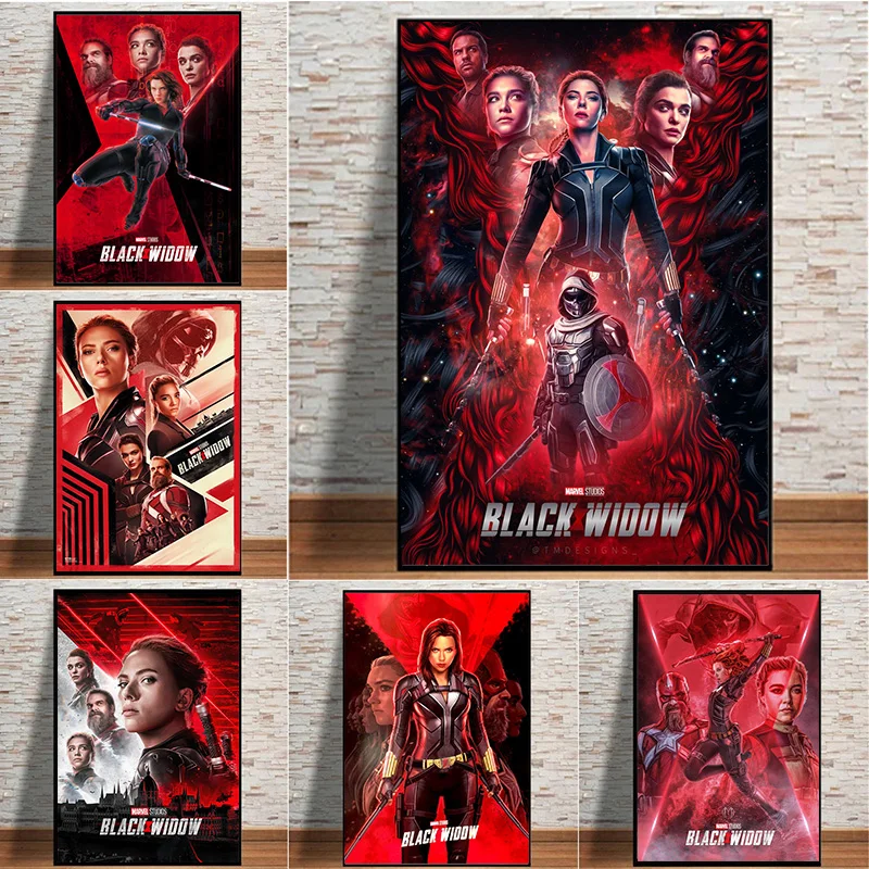 

Marvel Movie Posters And Prints The Avengers Superhero Black Widow Picture On Canvas Painting Wall Art Home Decor Cuadros