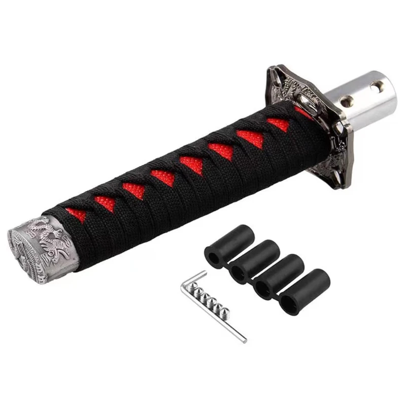 

Universal Long Samurai Sword Shape Automatic Car Shift Knob Shifter w/4 Adapters Gearbox Handles Gear Shift Knob Car Styling