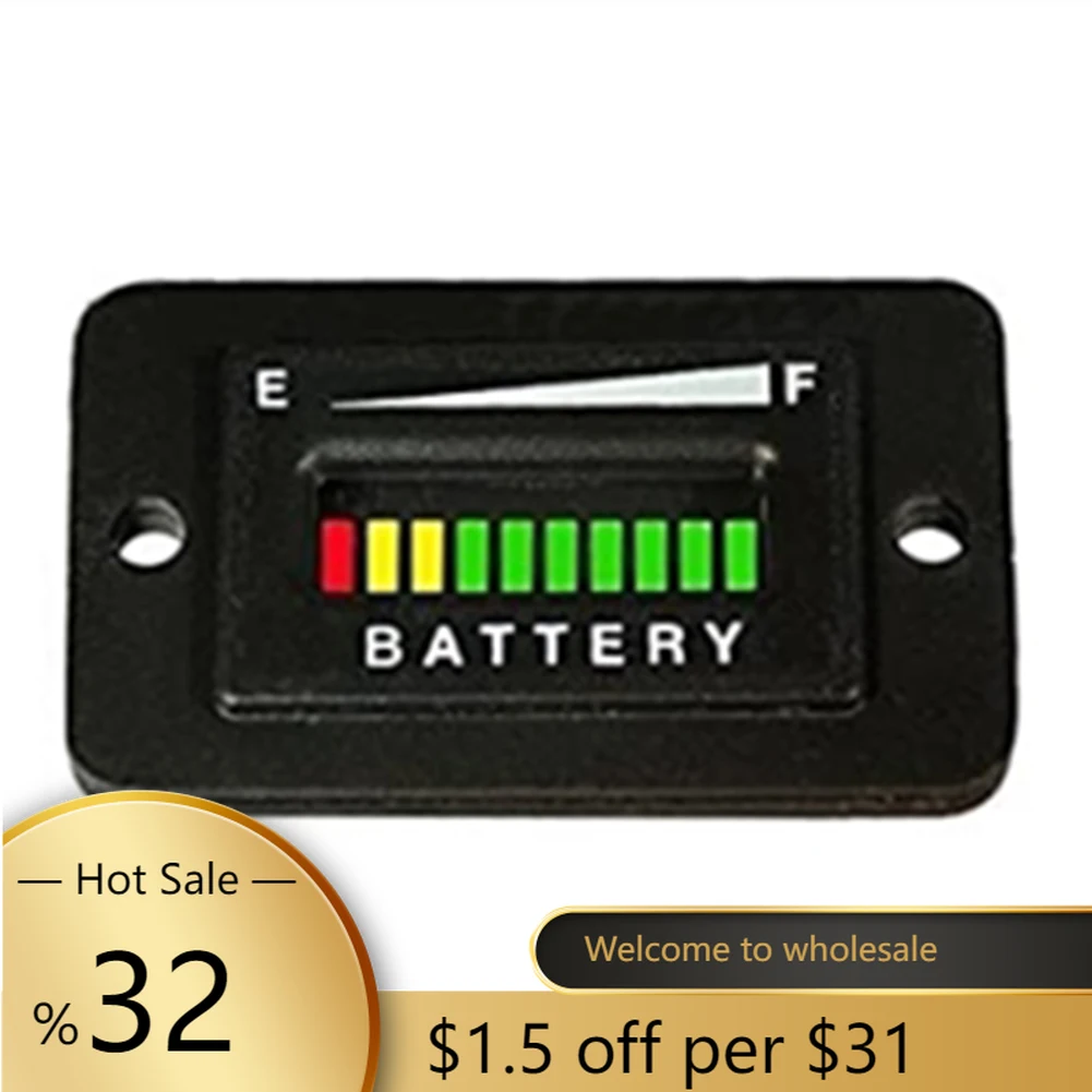 1 Pc Waterproof 48V LED Screen Battery Indicator Meter Gauge For 48VEZGO Club Car Golf Cart Accessories