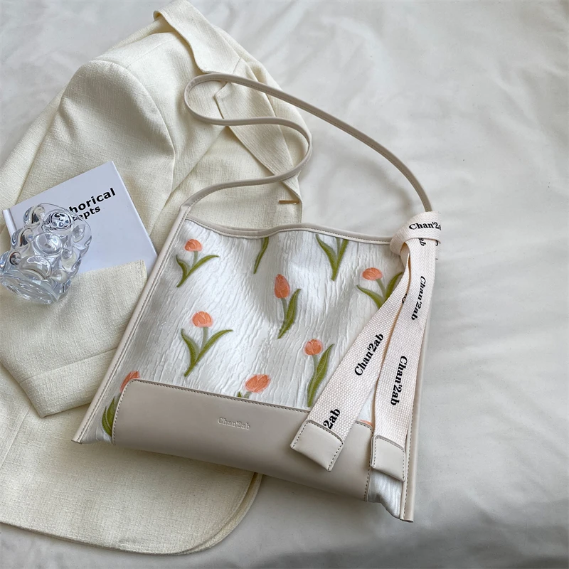 

Женская Холщовая Сумка через плечо в корейском и японском стиле