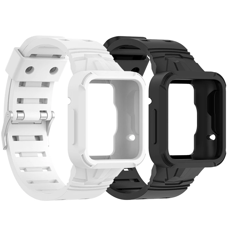 

For Xiaomi Redmi Watch 2 Lite Strap Case Protector Silicone Bracelet + Protection Cover For Xiaomi Mi Watch Lite Wrist Band