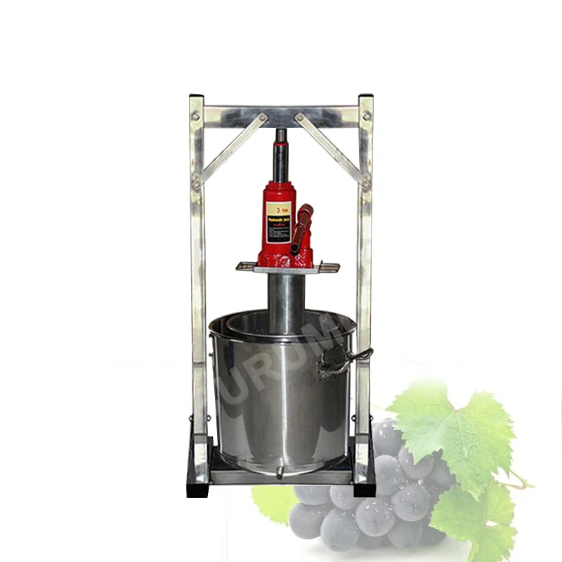 

12/22/36L Home Manual Hydraulic Fruit Squeezer Grape Blueberry Mulberry Presser Juicer Stainless Steel Juice Press Machine