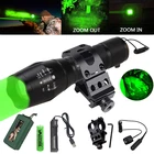Зеленый светодиодный фонарь A100 Q5 для разведки, тактический масштабируемый фсветильник для охотничьего оружия, военная винтовка, крепление для прицела, фонасветильник с зажимом
