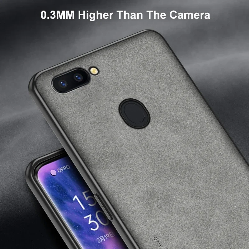 Роскошная задняя крышка из искусственной кожи для OPPO R11 R11S R9 R9S F1 Plus Матовая