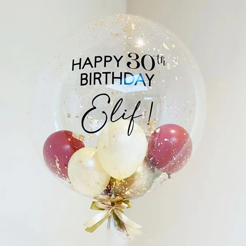 

Воздушный шар на заказ с именем на день рождения, воздушный шар, персонализированная наклейка с именем на 18 и 30 дней рождения, украшение для ...