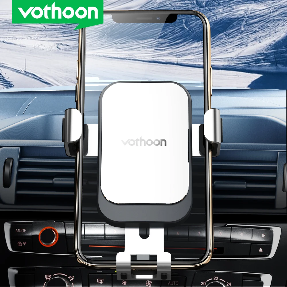 

Vothoon Gravity Car Phone Holder Air Vent Clip GPS Mount Stand for iPhone 15 Samsung Xiaomi Smartphone Car Phone Holder