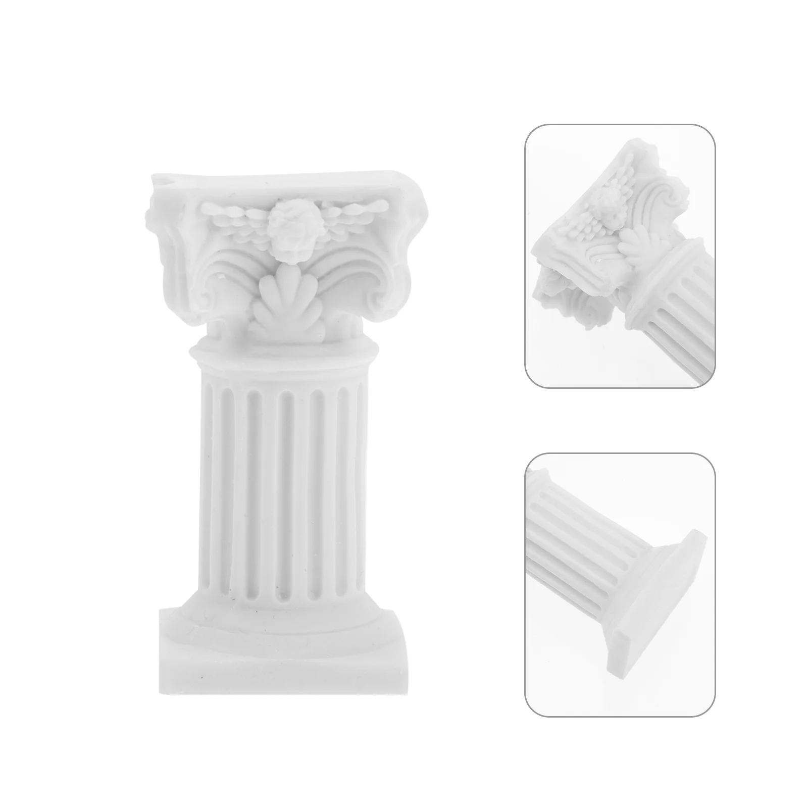 

Roman Column Pillar Holder Resin Holders Greek Figurine Candlestick White Votive Wedding Candelabra Statue Table Candleholders
