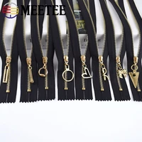 meetee 510pcs 152030cm 3 metal zipper closed end black white zippers diy bag purse wallet shoes garment zip sewing accessory