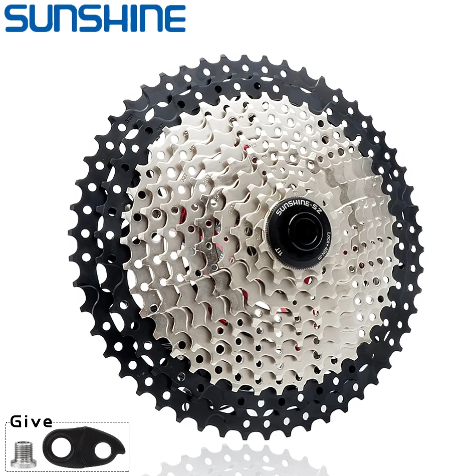 SUNSHINE Bicycle Cassette 8/9/10/11/12 Speed Mountain Bicycle Freewheel Bicycle Sprocket HyperGlide system For Shimano/SRAM