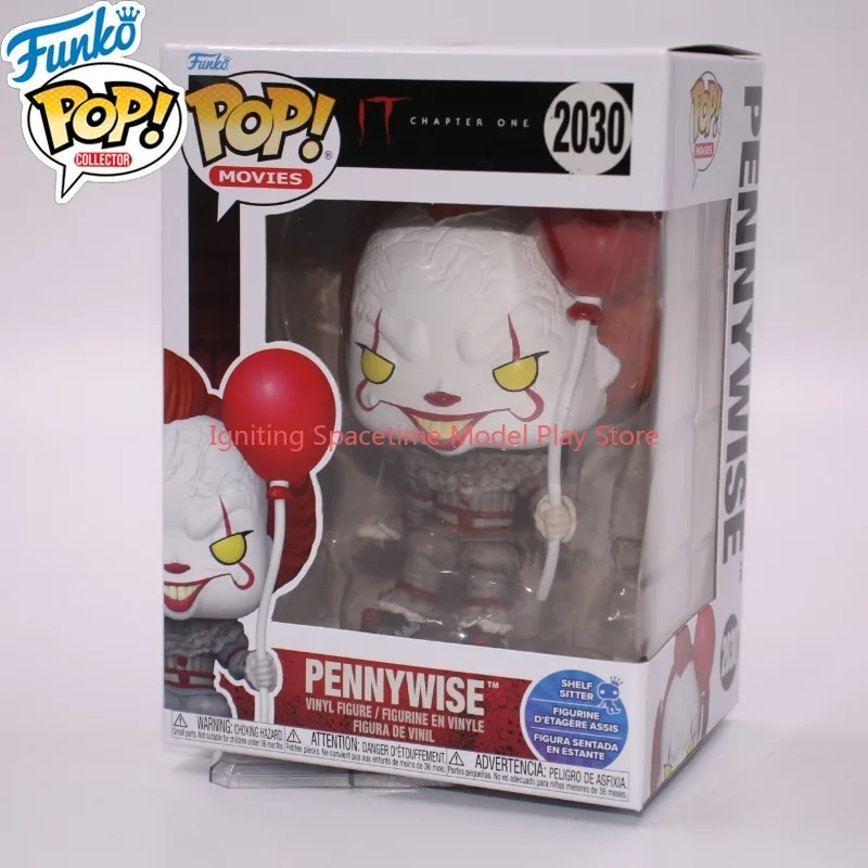 Фото Оригинальные фигурки Funko Pop по мотивам фильмов # Коллекционная кукла Пеннивайз с красным шаром из фильма «Оно: Глава первая» (2030), фигурка для полки, в оригинальной коробке, подарок №2
