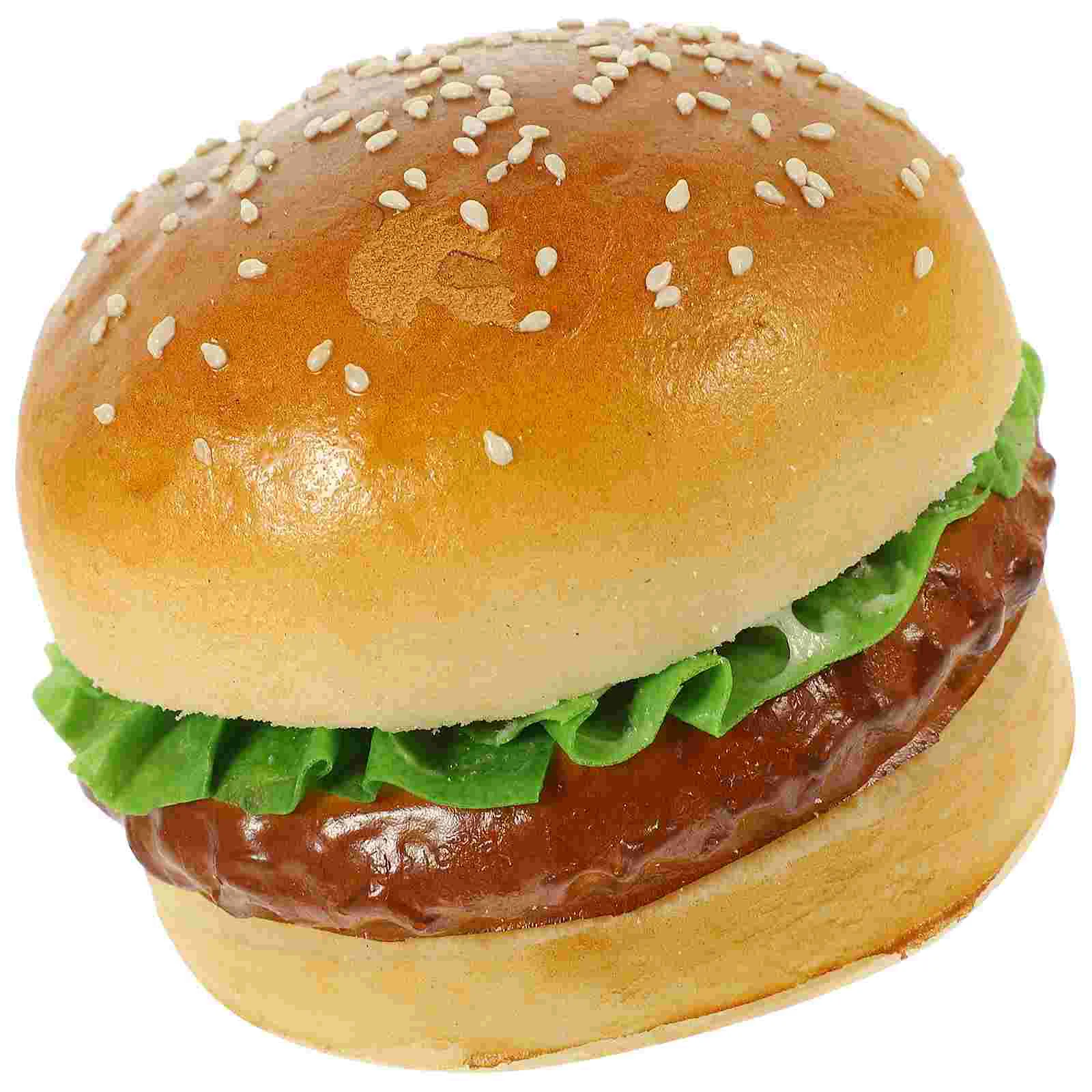 

Simulated Hamburger Model Faux Ornament Kitchen Prop Home Food Photography Scene