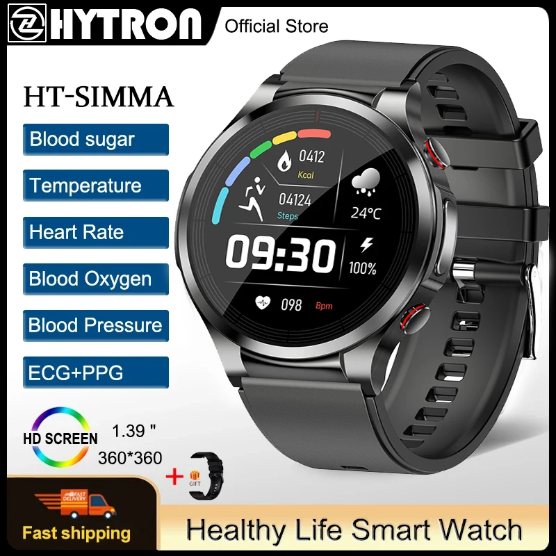 

Мужские Водонепроницаемые Смарт-часы с измерением уровня сахара в крови