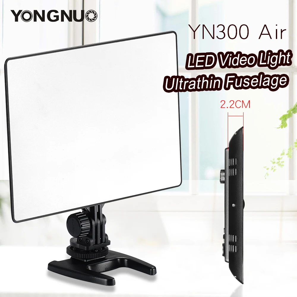 

YONGNUO YN300 Air Ultra Thin LED Camera Video Light 3200K-5500K For Canon Nikon Pentax Olympas Samsung DSLR & Camcorder