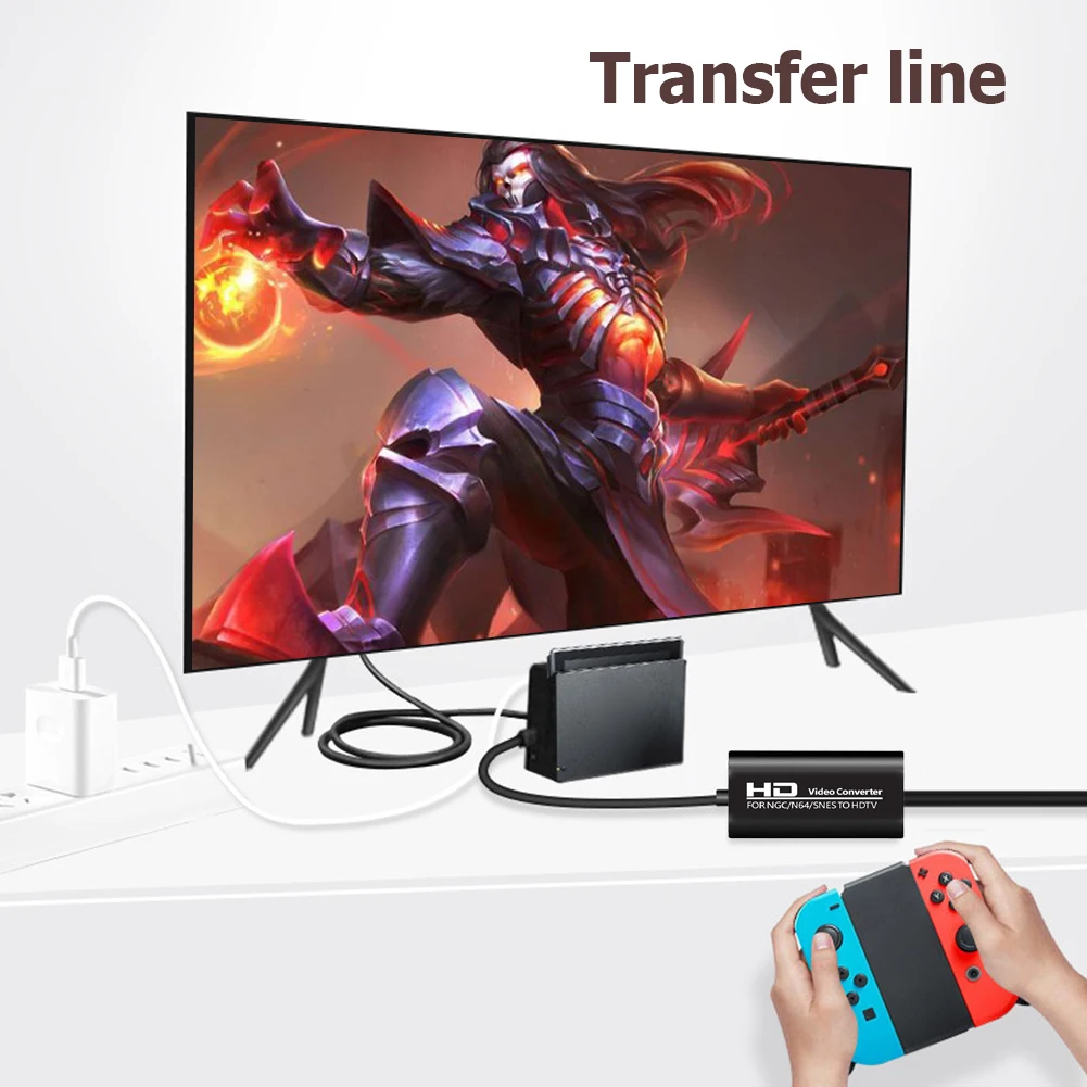 

1080P HD Console to TV Converter for N64/SNES/NGC HDTV Accessories Plug-and-Play HDMI-compatible Adapter Cable