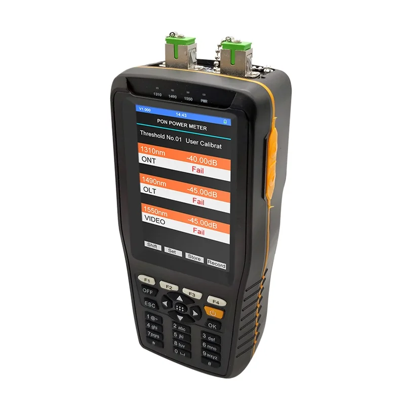 

TM70B /TM70B-OV1 PON Power Meter Tester Rechargeable High Precision Fiber Tester 1MW VFL Optical Network Pon Test Instrument