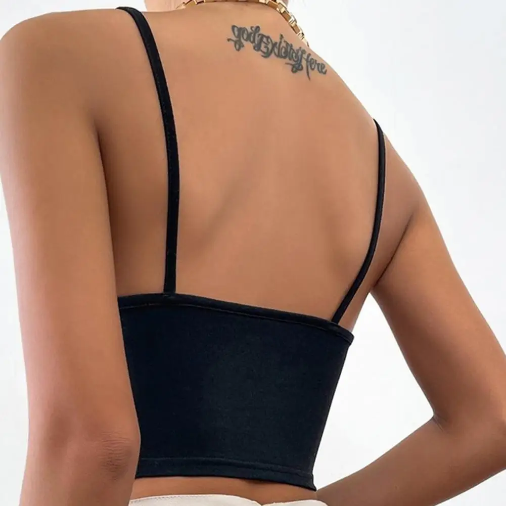 

Soft Comfy Solid Color Paneled Ring Wrap Camisole Sling Vest for Dating