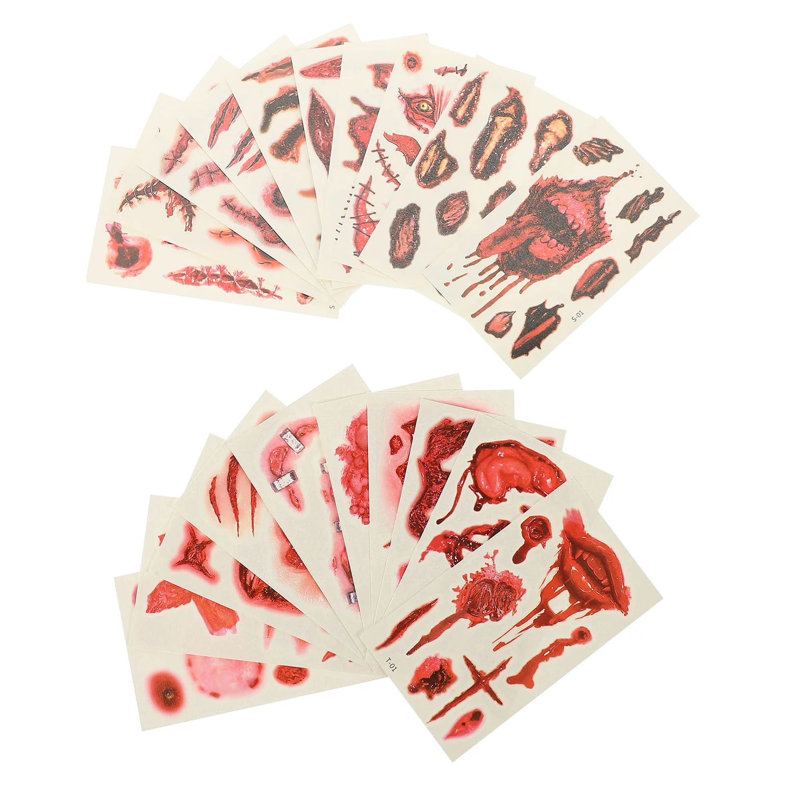 

20 листов реалистичных временных наклеек