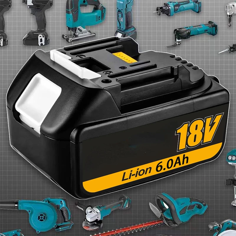 

100% 18V 6000Mah Original Makita Rechargeable Power Tools Battery With LED Li-ion Replacement LXT BL1860B BL1860 BL1850 BL 1830