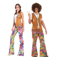 mens womens peace love fringe hippie costume 60s 70s wild flower dress costumes