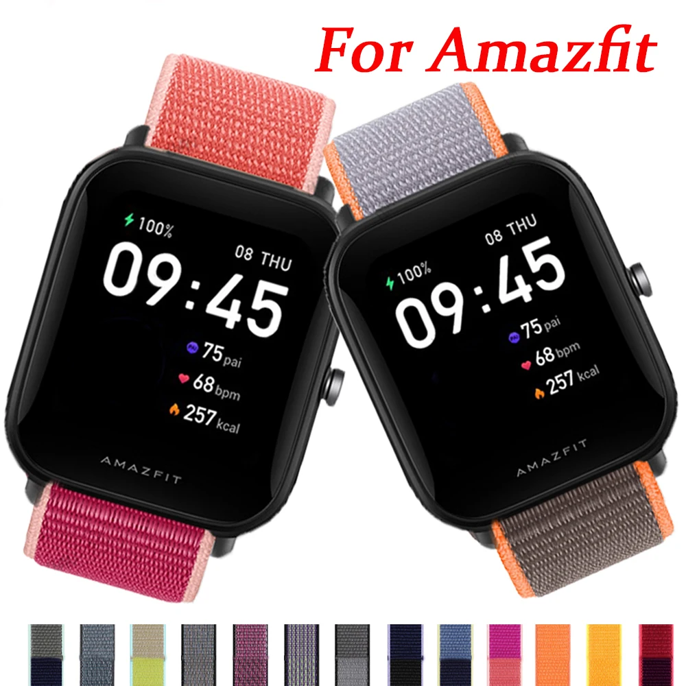 

Ремешок нейлоновый для смарт-часов Amazfit GTS/2/2e/GTS2 Mini/GTR 42 мм/47 мм/GTR2/2e/stratos 2/3, 20 мм/22 мм