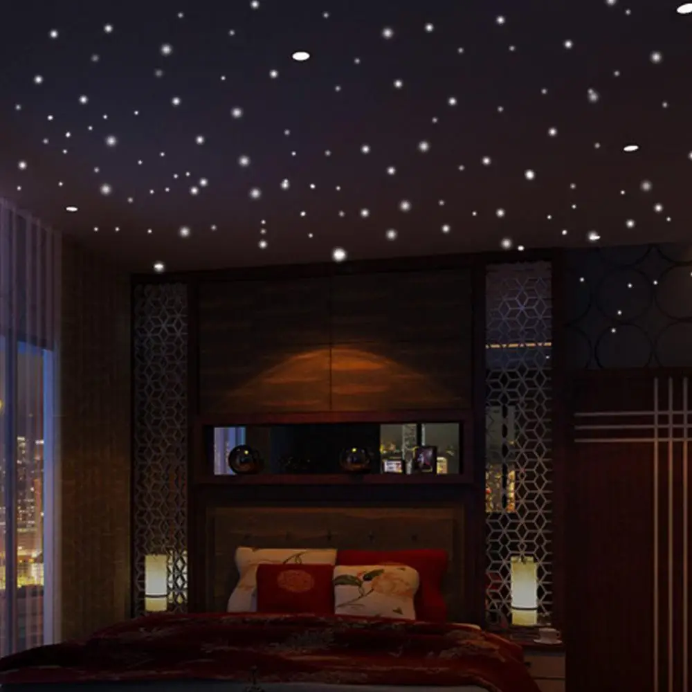 

407 Pcs Round Dots Wall Stickers Night Luminous Star Decal Glowing in The Dark Desk lamp Sticker Kids Room Home Decor Supplies