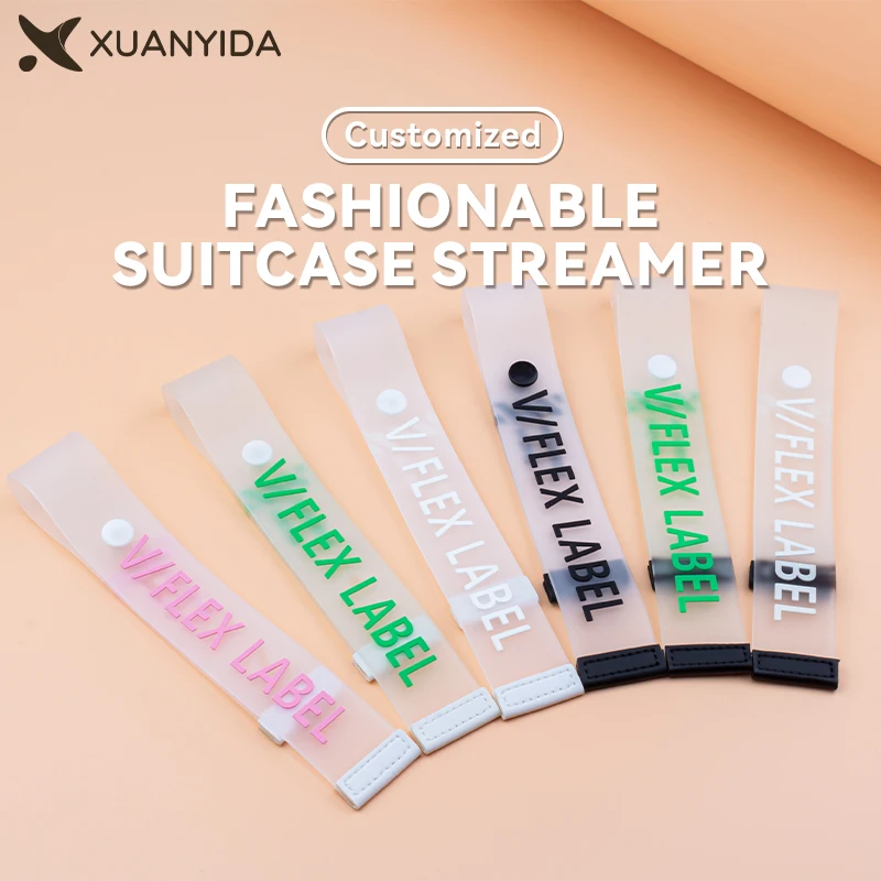 

Xuanyida 1000pcs Personalisation Luggage Tag Transparent Streamer 35.5cmx3cm Personality Keychain Custom Outdoor