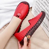 fashion women loafers summer leahter ladies flat shoes leisure female moccasins soft sole comfort woman footwear mom shoes