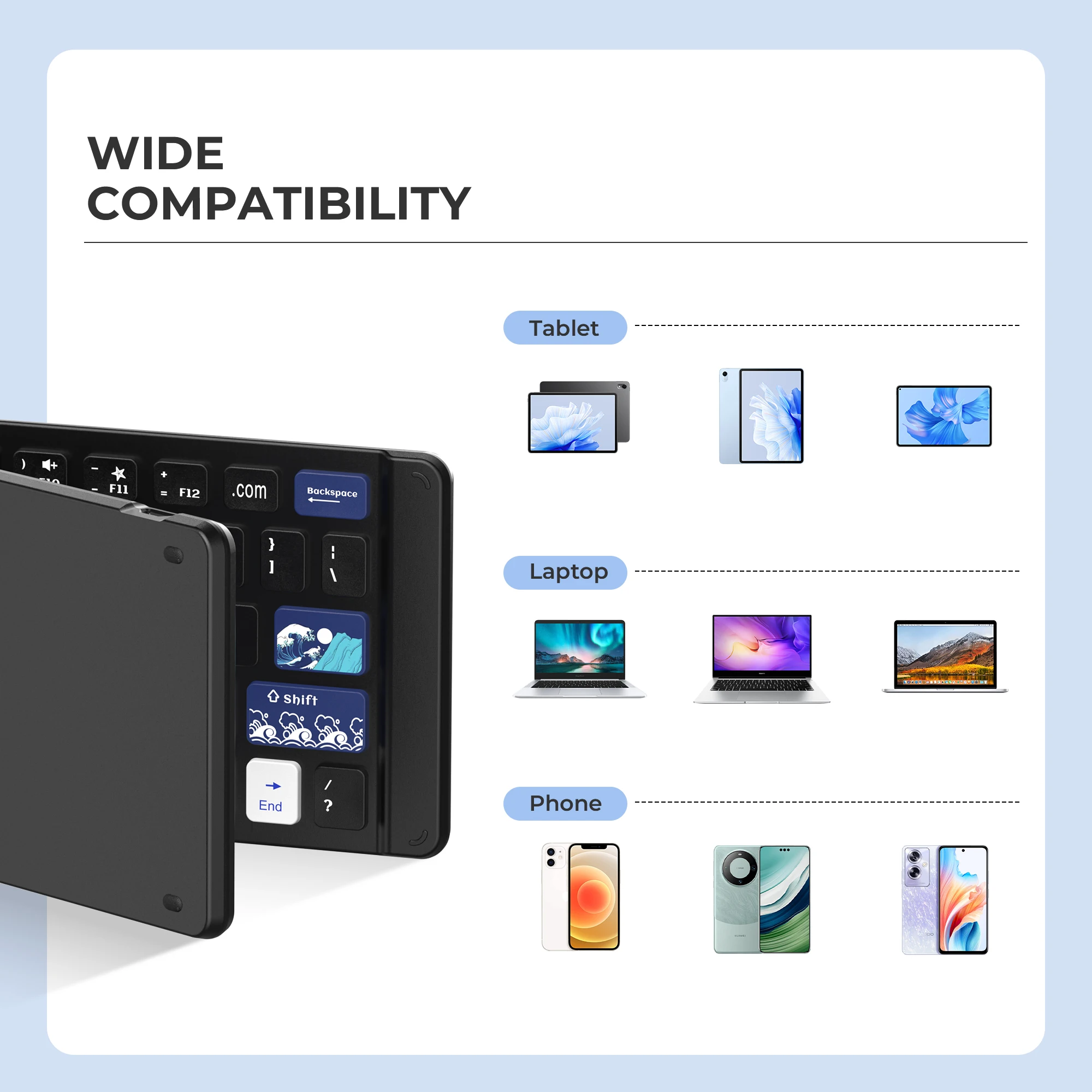 Привод клавиш клавиатуры Bluetooth для ноутбука XVX Ультратонкий и легкий дизайн