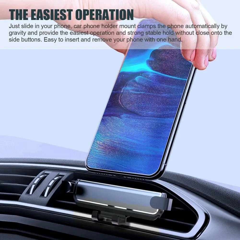 

Car Air Outlet Phone Bracket Gravity Mobile Phone Navigation Mount Holder Cradle Stand Telescopic Support